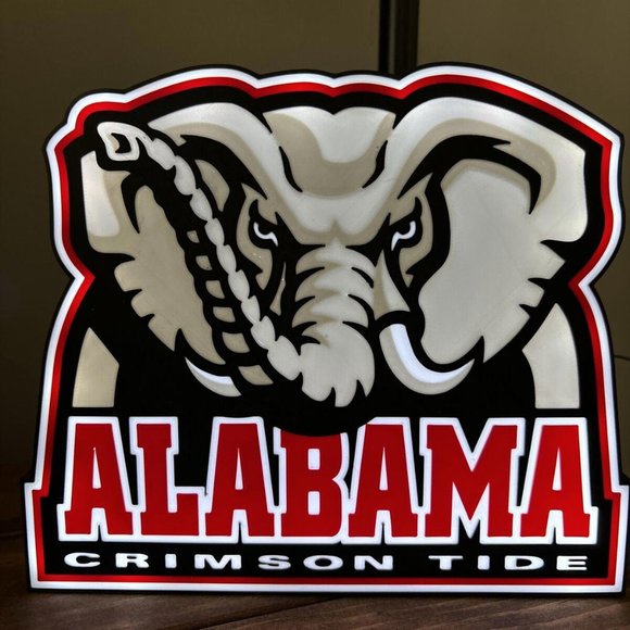 Alabama Crimson Tide 3D Lightbox With Battery Pack & Remote. 8 Function. Dorm - Picture 1 of 6